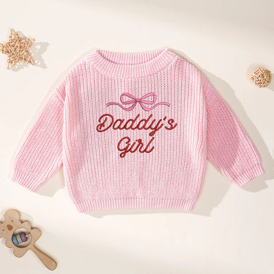 Daddy's Girl Embroidered Baby Sweater