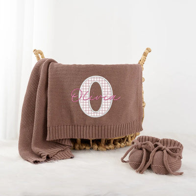 Embroidered Applique Pink Baby Blanket