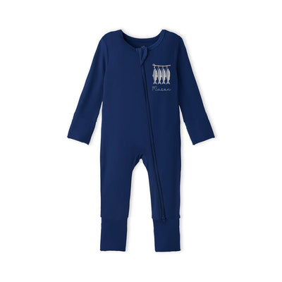 Embroidered Fishing Baby Pajamas