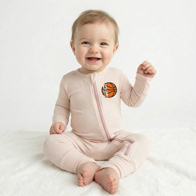 Embroidered Name Basketball Baby Pajamas