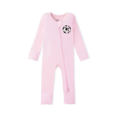 Embroidered Name Soccer Baby Pajamas
