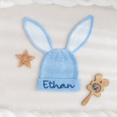 Embroidered Baby Easter's Day Bunny Beanie