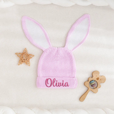 Embroidered Baby Easter's Day Bunny Beanie