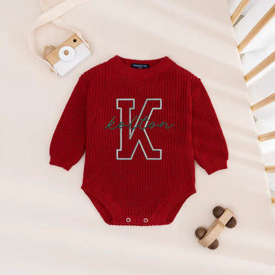 Embroidered Custom Name Baby Romper