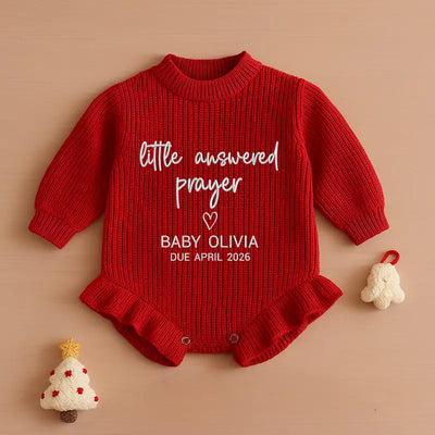 Embroidered Little Answered Prayer Baby Romper