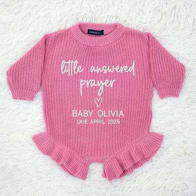 Embroidered Little Answered Prayer Baby Romper