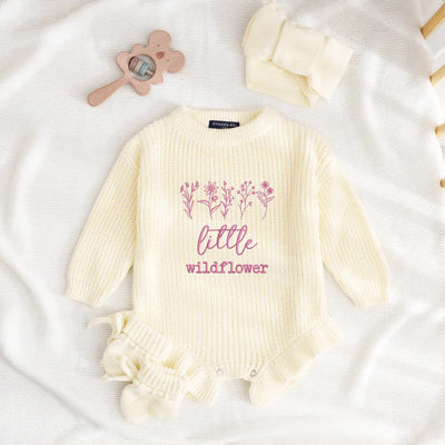 Embroidered Little Wildflower Baby Romper