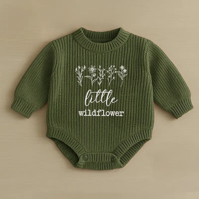 Embroidered Little Wildflower Baby Romper