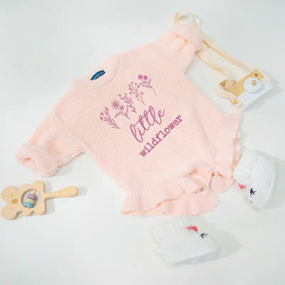 Embroidered Little Wildflower Baby Romper