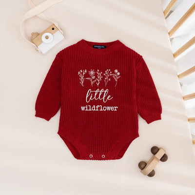 Embroidered Little Wildflower Baby Romper