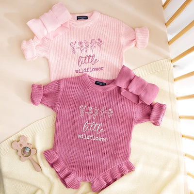 Embroidered Little Wildflower Baby Romper