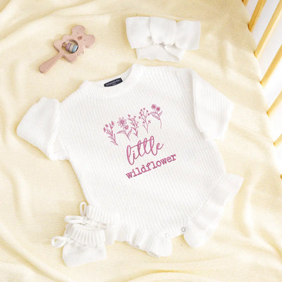 Embroidered Little Wildflower Baby Romper