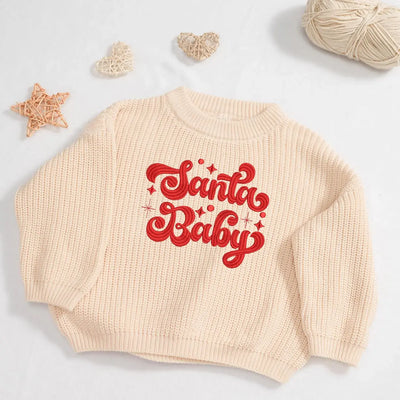 Embroidered Santa Baby Sweater