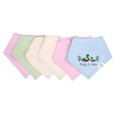 Embroidery Father's Day Mallard Duck Baby Bib