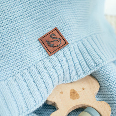 Embroidery Baby Knit Blanket