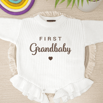 Embroidery First Grandbaby Baby Romper