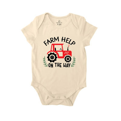 'Farm help on the way' Bodysuit | Funny Baby Onesie