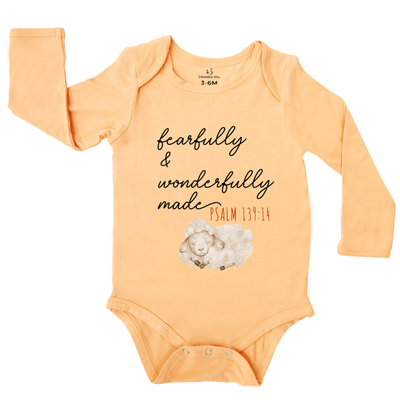 'Fearfully And Wonderfully Made' Sheep Baby Onesie
