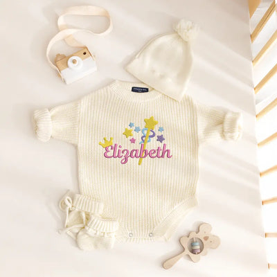 First Birthday Custom Embroidered Baby Romper