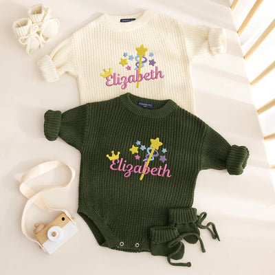 First Birthday Custom Embroidered Baby Romper
