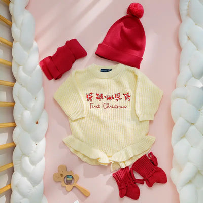 First Christmas Baby Santa Romper - SwaddleAn