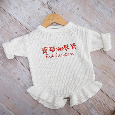 First Christmas Baby Santa Romper - SwaddleAn