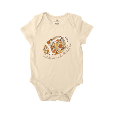 Football Baby Onesie, Football Huddles and Cuddles Bamboo Bodysuit
