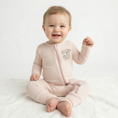 Custom Embroidered Pet Portrait Baby Pajamas