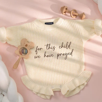 'For This Child We Have Prayed' Baby Romper