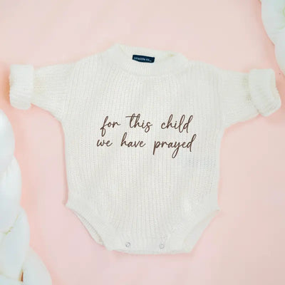 'For This Child We Have Prayed' Baby Romper