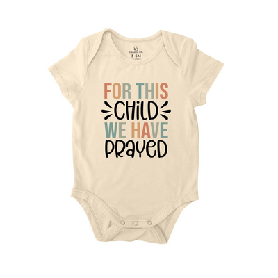 'For this child we have prayed' Bodysuit | Christian Baby Onesie