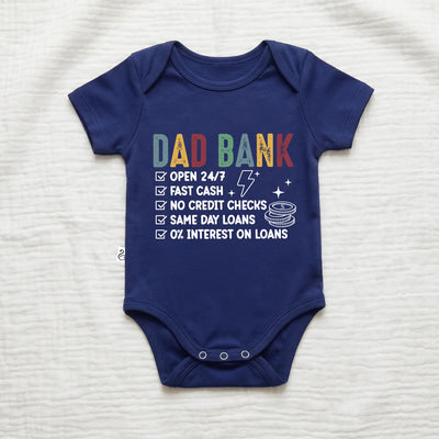 Funny Dad Bank Baby Onesie