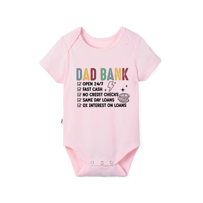 Funny Dad Bank Baby Onesie