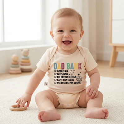 Funny Dad Bank Baby Onesie