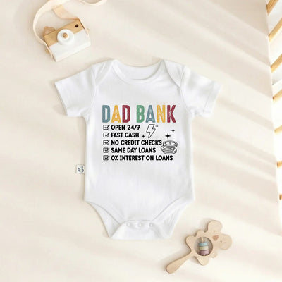 Funny Dad Bank Baby Onesie