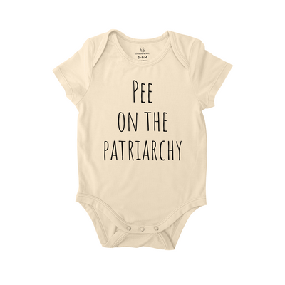 Funny Sarcastic Onesie - Pee on the patriarchy Baby Bodysuit