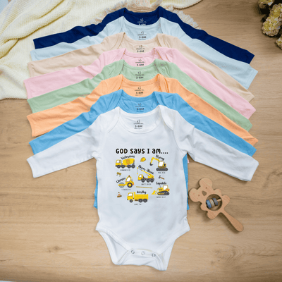 God Says I Am Boys Truck Baby Onesie - SwaddleAn