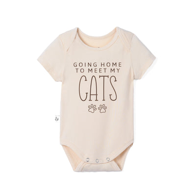 Going Home To Meet My Pups / Cats Embroidered Bamboo Onesie