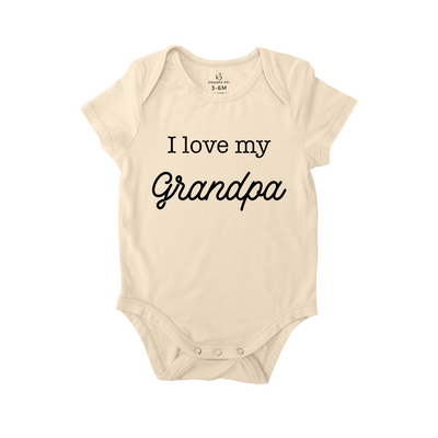 Grandpa Baby Onesie - I Love My Grandpa Bamboo Bodysuit