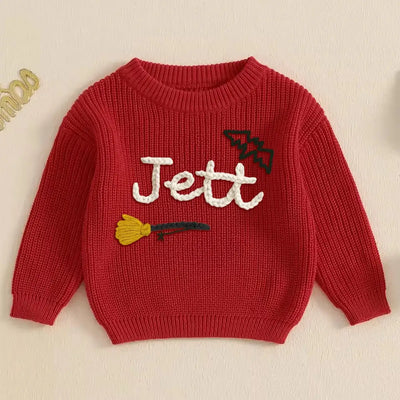 Hand Embroidered Halloween Baby Name Sweater is lovingly crafted from 100% premium cotton and personalized with your little one’s name.