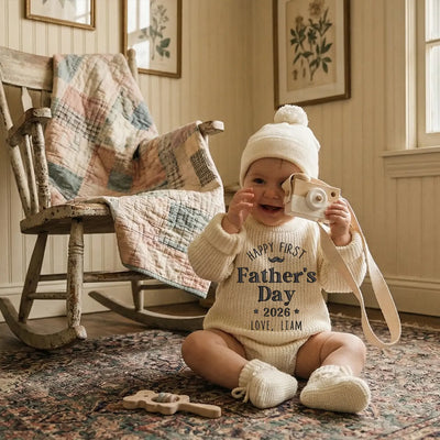 Custom Happy First Father's Day Baby Romper