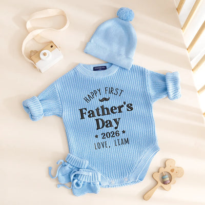 Custom Happy First Father's Day Baby Romper
