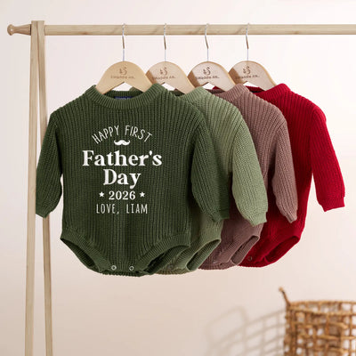 Custom Happy First Father's Day Baby Romper