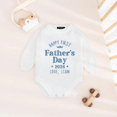 Custom Happy First Father's Day Baby Romper