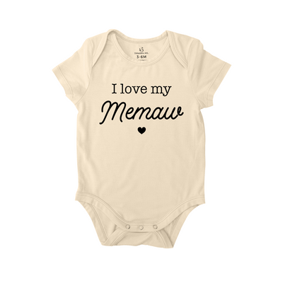 I Love My Memaw Baby Onesie – Bamboo Bodysuit
