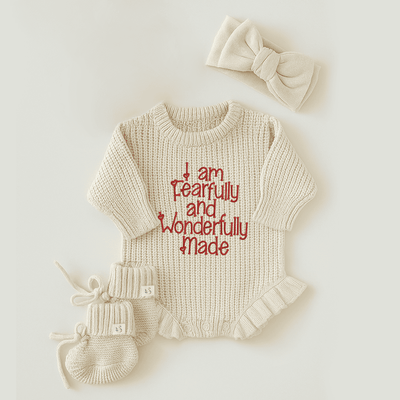 'I am Fearfully And Wonderfully Made' Baby Romper - SwaddleAn