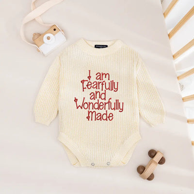 Embroidered Baby Romper in Answered Prayer