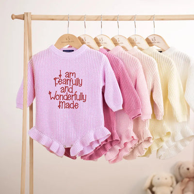 Embroidered Baby Romper in Answered Prayer