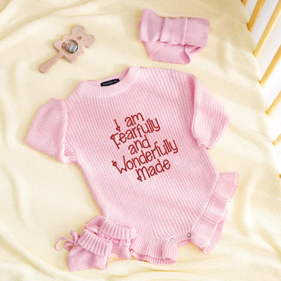 Embroidered Baby Romper in Answered Prayer