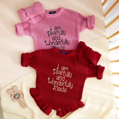 Embroidered Baby Romper in Answered Prayer